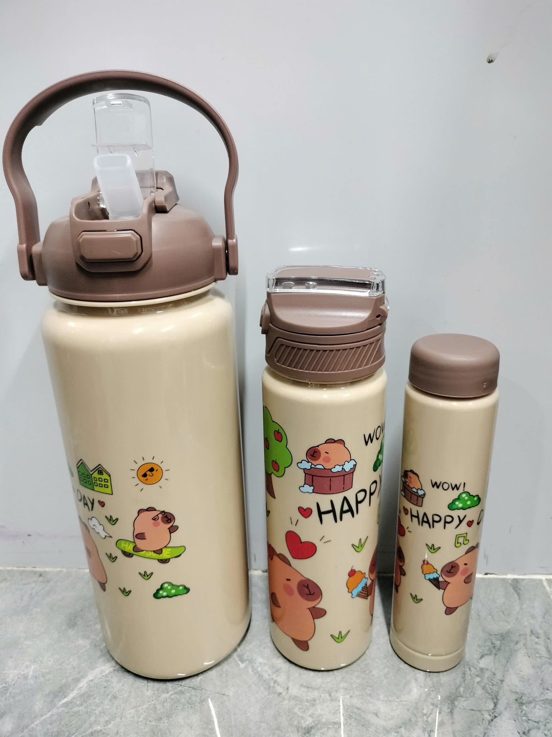 Bộ 3 bình hoạt hình 280-800-1800ml (Kiện 48 bộ) - Ảnh 2
