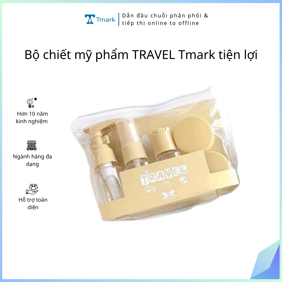 Bo-chiet-my-pham-TRAVEL-Tmark-tien-loi-kem-tui-xinh-xan-Kien-360-bo- Bộ chiết mỹ phẩm TRAVEL Tmark tiện lợi, kèm túi xinh xắn (Kiện 360 bộ) - Ảnh 1