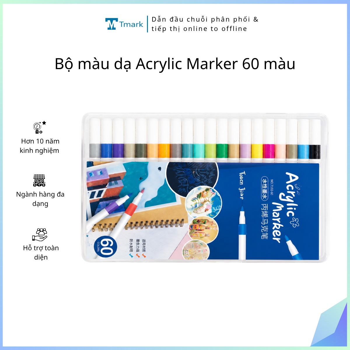 Bo-mau-da-Acrylic-Marker-60-mau-Kien-32-bo-1 Bộ màu dạ Acrylic Marker 60 màu ( Kiện 32 bộ) - Ảnh 1