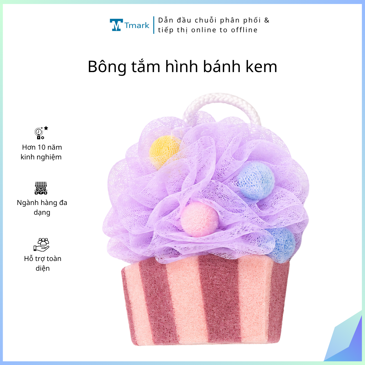 Bong-tam-hinh-banh-kem-Kien-60-Cai-1 Bông tắm hình bánh kem (Kiện 60 Cái) - Ảnh 1