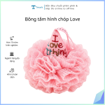 Bông tắm hình chóp Love (Kiện 60 cái)