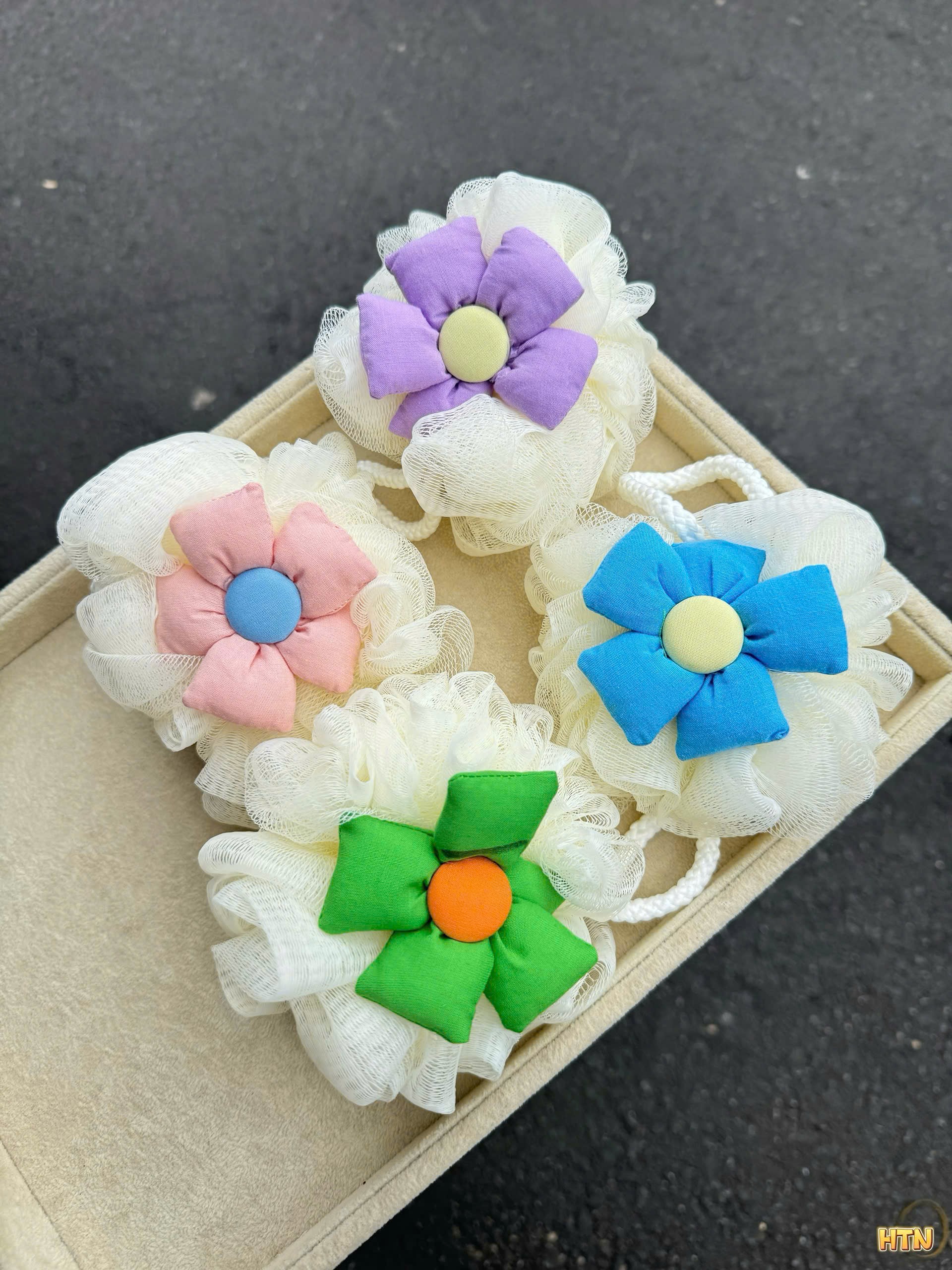 Bông tắm hình hoa (Kiện 60 cái) - Ảnh 2