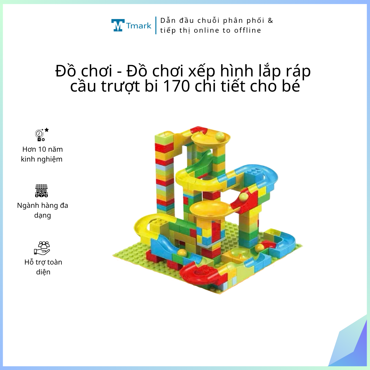 Do-choi-Do-choi-xep-hinh-lap-rap-cau-truot-bi-170-chi-tiet-cho-be-Kien-120-cai- Đồ chơi - Đồ chơi xếp hình lắp ráp cầu trượt bi 170 chi tiết cho bé (Kiện 120 cái) - Ảnh 1