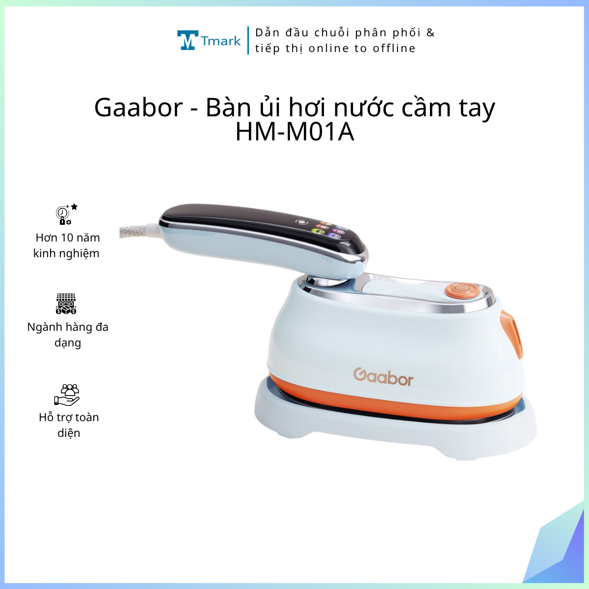 Gaabor-Ban-ui-hoi-nuoc-cam-tay-HM-M01A Gaabor - Bàn ủi hơi nước cầm tay HM-M01A - Ảnh 1