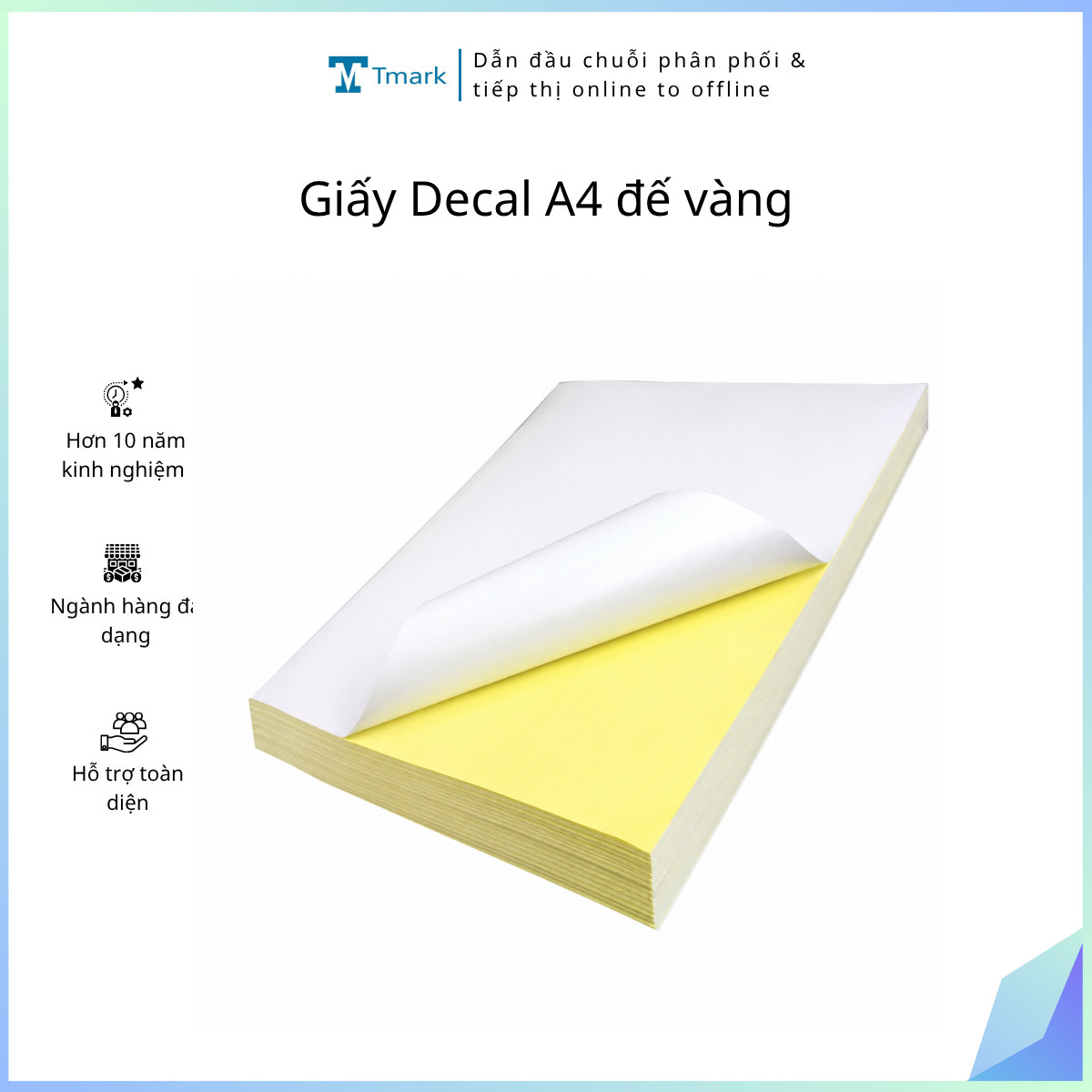 Giay-Decal-A4-de-vang-100-to-xap- Giấy Decal A4 đế vàng (100 tờ/ xấp) - Ảnh 1