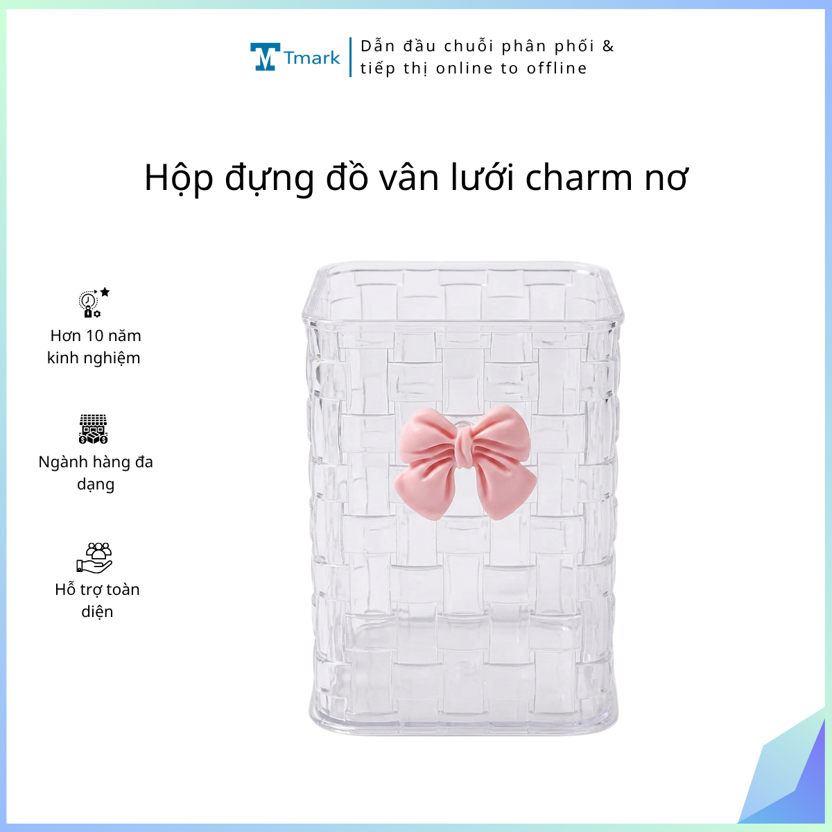 Hop-dung-do-van-luoi-charm-no-Kien-210-cai- Hộp đựng đồ vân lưới charm nơ (Kiện 210 cái) - Ảnh 1
