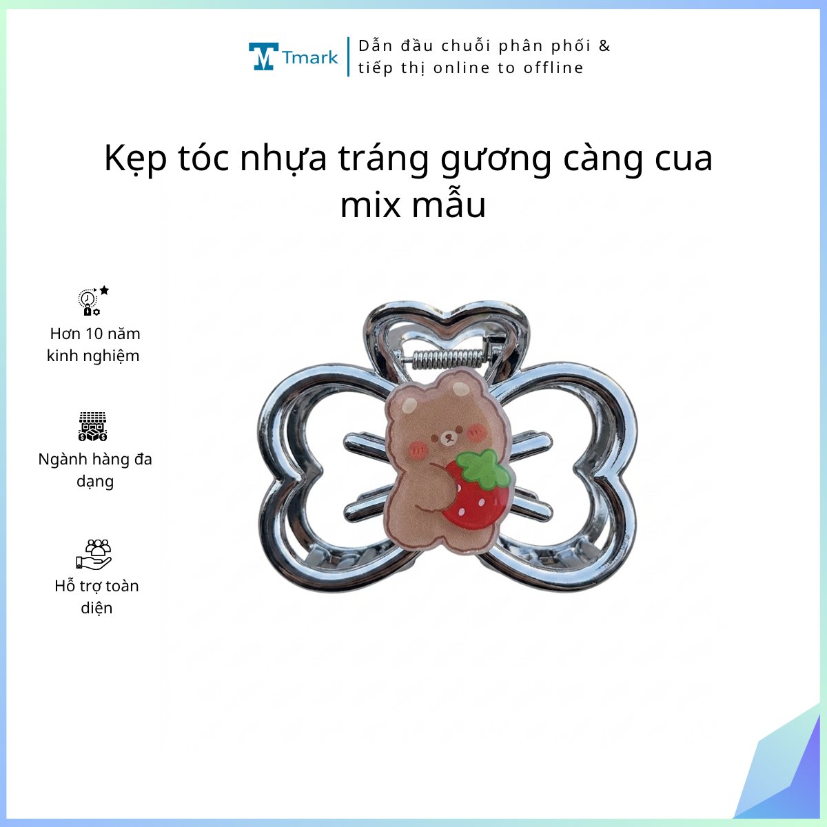 Kep-toc-nhua-trang-guong-cang-cua-mix-mau-Kien-160-cai- Kẹp tóc nhựa tráng gương càng cua mix mẫu (Kiện 160 cái) - Ảnh 1
