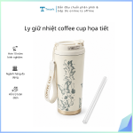 Ly giữ nhiệt coffee cup họa tiết (Kiện 50 cái)
