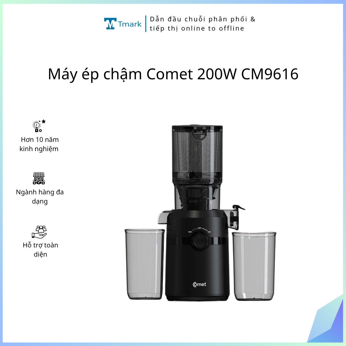 May-ep-cham-Comet-200W-CM9616-Kien-4-cai- Máy ép chậm Comet 200W CM9616 (Kiện 4 cái) - Ảnh 1