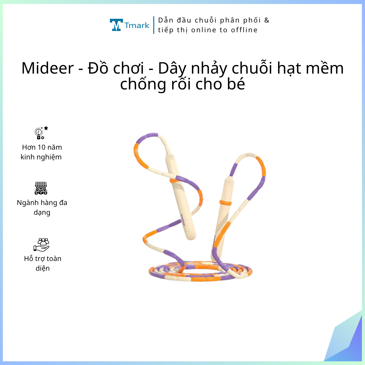 Mideer-Do-choi-Day-nhay-chuoi-hat-mem-chong-roi-cho-be-Kien-100-cai- Mideer - Đồ chơi - Dây nhảy chuỗi hạt mềm chống rối cho bé ( Kiện 100 cái ) - Ảnh 1