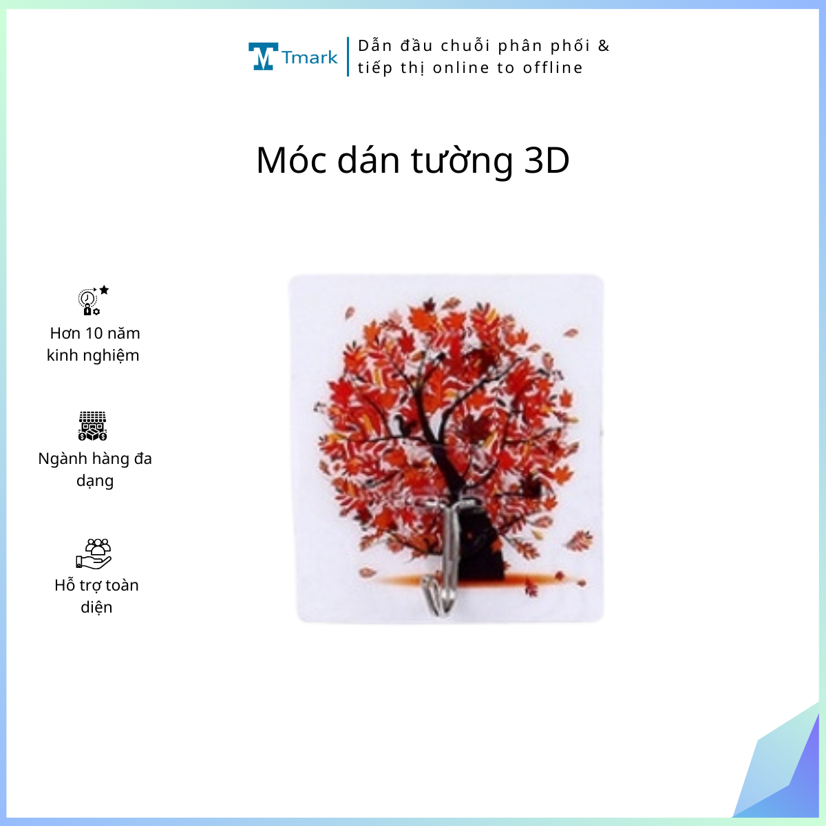 Moc-dan-tuong-3D-Tmark-Kien-4000-cai-_MDT3D Móc dán tường 3D Tmark (Kiện 4000 cái) - Ảnh 1