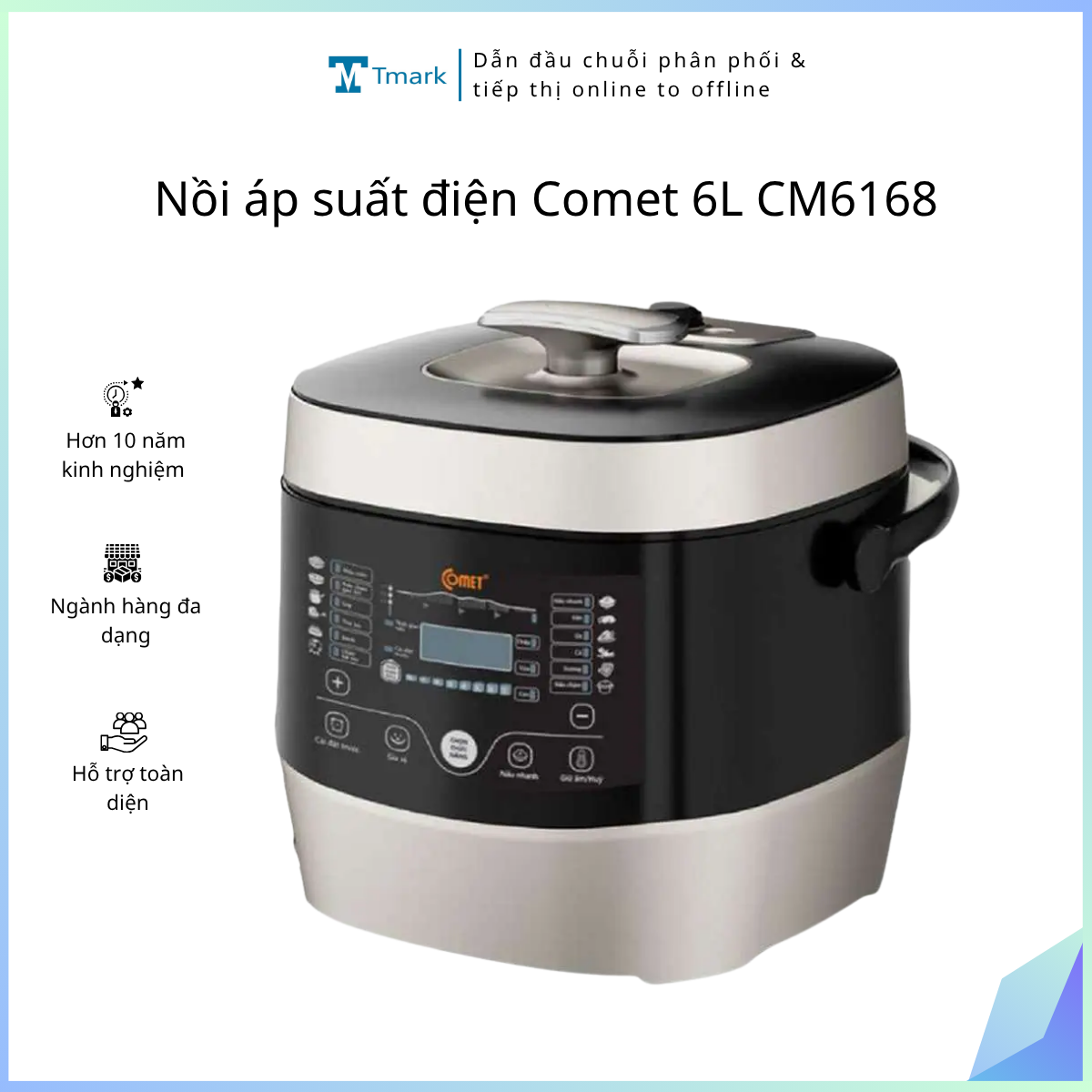Noi-ap-suat-dien-Comet-6L-CM6168-Kien-2-cai- Nồi áp suất điện Comet 6L CM6168 (Kiện 2 cái) - Ảnh 1