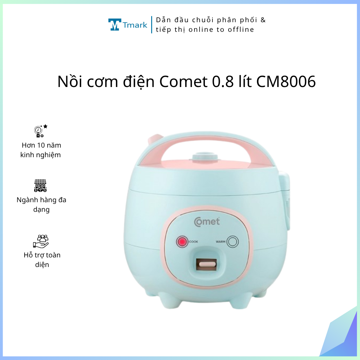 Noi-com-dien-Comet-0-8-lit-CM8006-Kien-6-cai-1 Nồi cơm điện Comet 0.8 lít CM8006 (Kiện 6 cái) - Ảnh 1