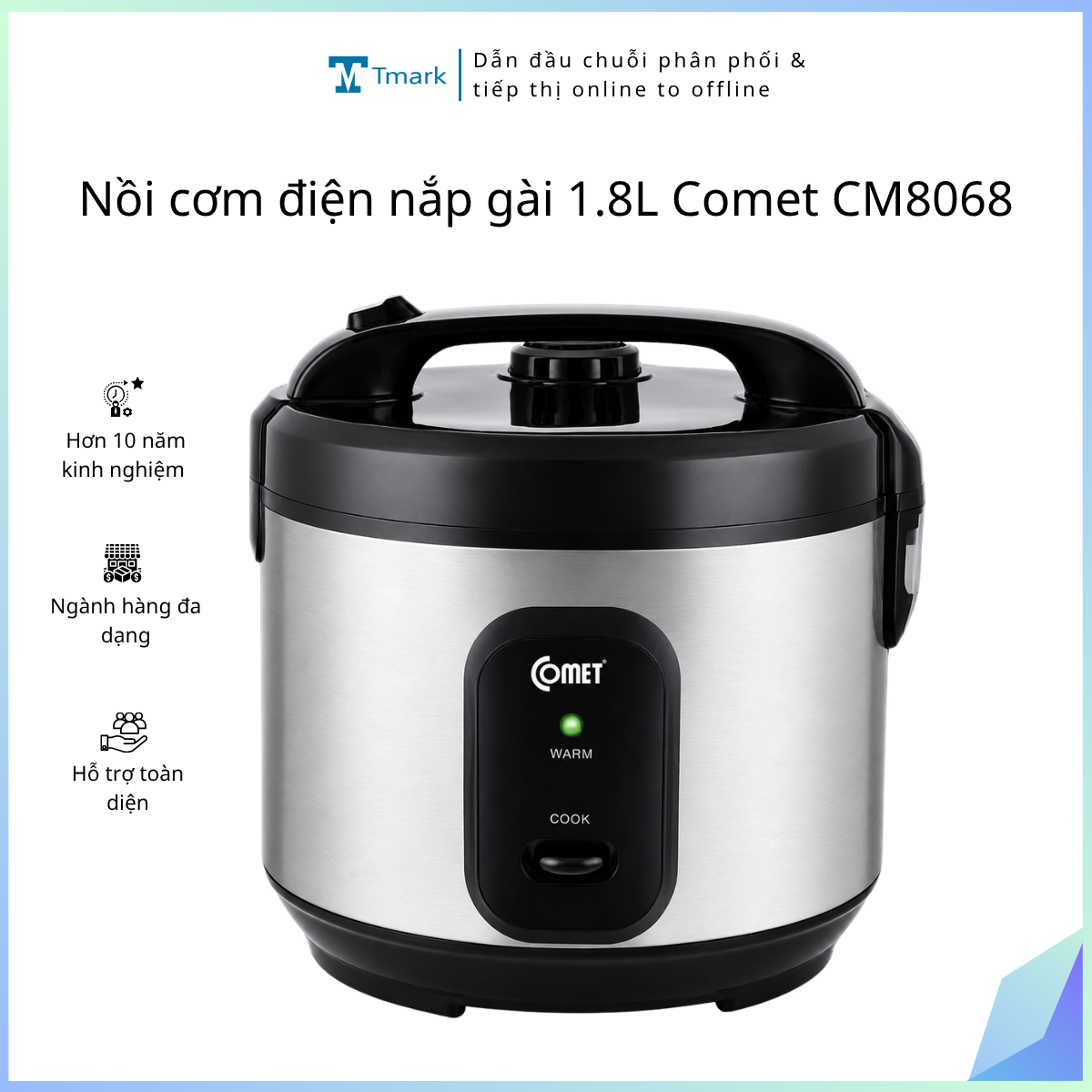 Noi-com-dien-nap-gai-1-8L-Comet-CM8068-Kien-4-cai- Nồi cơm điện nắp gài 1.8L Comet CM8068(Kiện 4 cái) - Ảnh 1