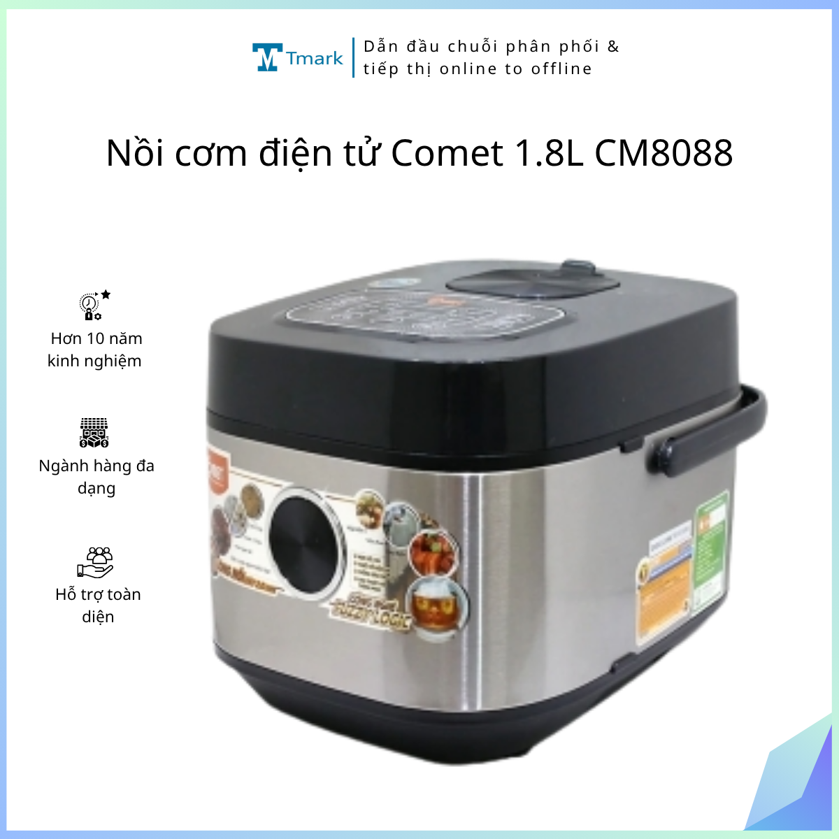 Noi-com-dien-tu-Comet-1-8L-CM8088-Kien-4-cai- Nồi cơm điện tử Comet 1.8L CM8088 (Kiện 4 cái) - Ảnh 1
