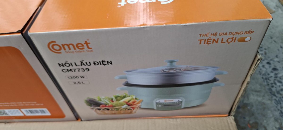 Nồi lẩu điện đa năng 2 tầng 3.5L Comet CM7739 (Kiện 6 cái) - Ảnh 3