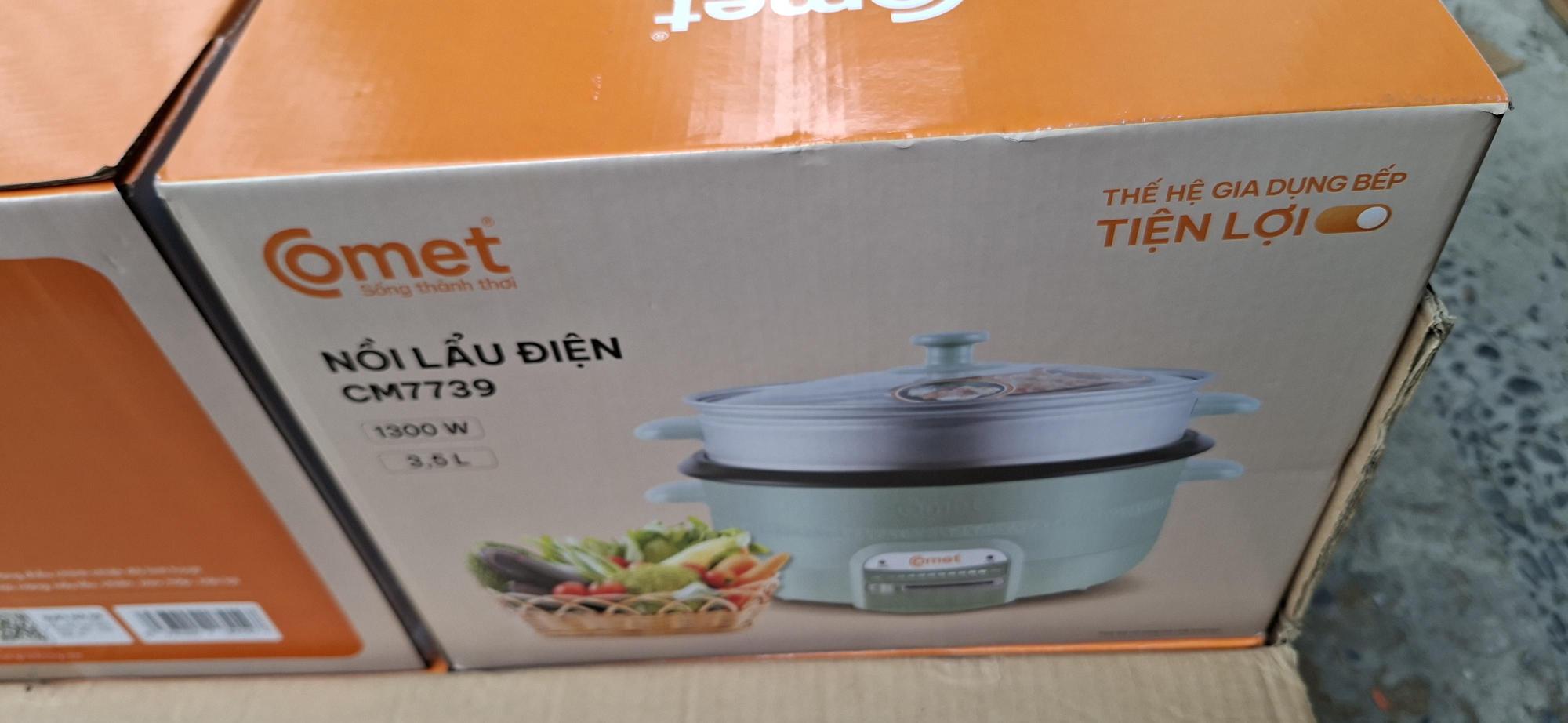 Nồi lẩu điện đa năng 2 tầng 3.5L Comet CM7739 (Kiện 6 cái) - Ảnh 3