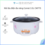 Nồi lẩu điện đa năng Comet 3.5L CM7731 (Kiện 6 cái)