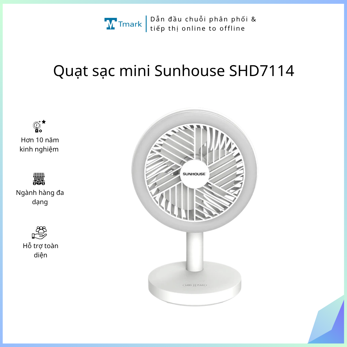 Qua-t-sa-c-mini-Sunhouse-SHD7114-1 Quạt sạc mini Sunhouse SHD7114 - Ảnh 1