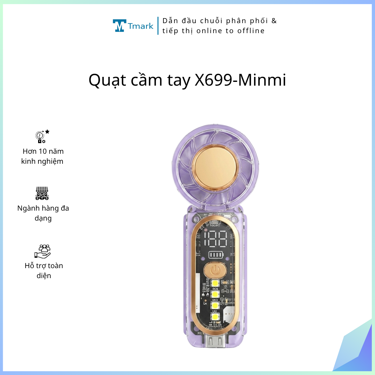 Quat-cam-tay-X699-Minmi-Kien-100-cai- Quạt cầm tay X699-Minmi ( Kiện 100 cái) - Ảnh 1