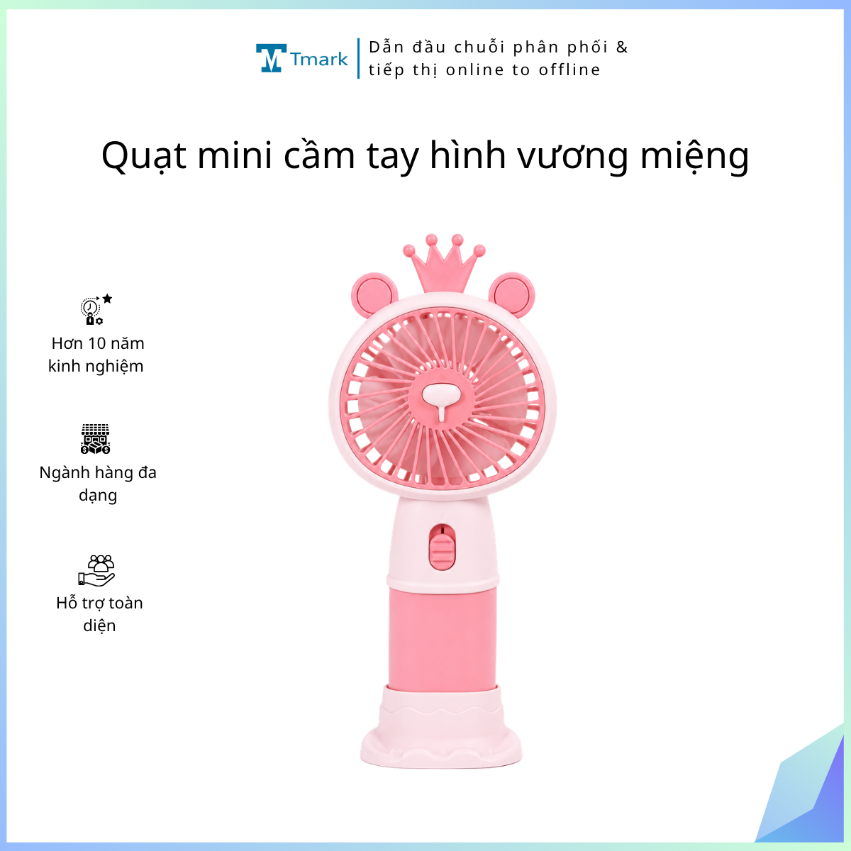 Quat-mini-cam-tay-hinh-vuong-mieng-Kien-103-cai- Quạt mini cầm tay hình vương miệng (Kiện 103 cái) - Ảnh 1