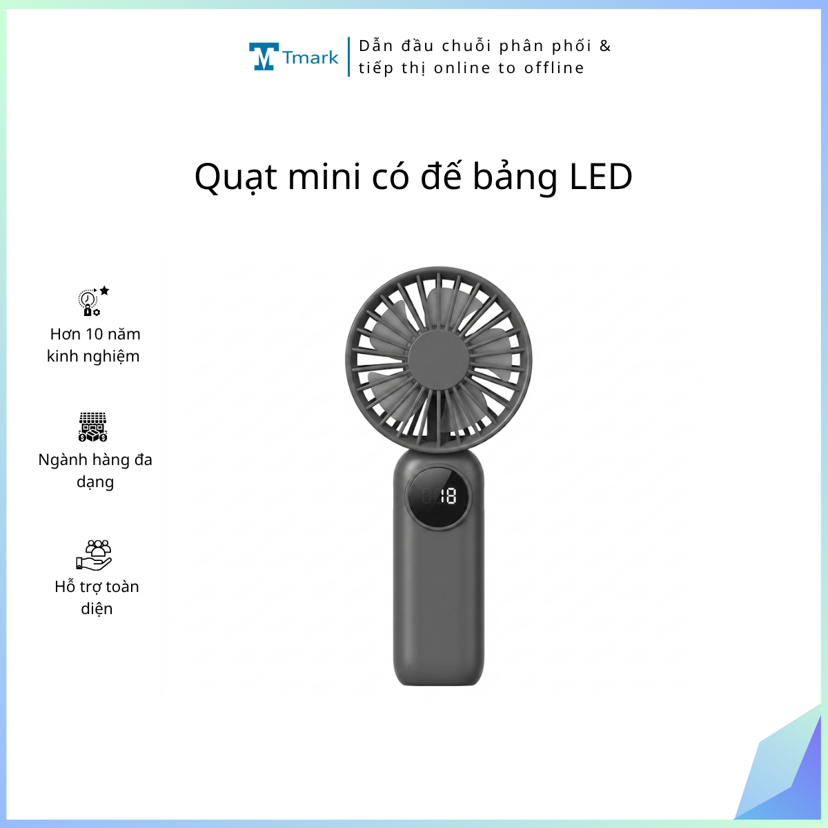 Quat-mini-co-de-bang-LED-Kien-168-cai- Quạt mini có đế bảng LED (Kiện 168 cái) - Ảnh 1