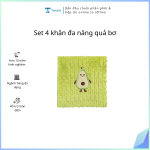 Set 4 khăn đa năng quả bơ (Kiện 300 set)