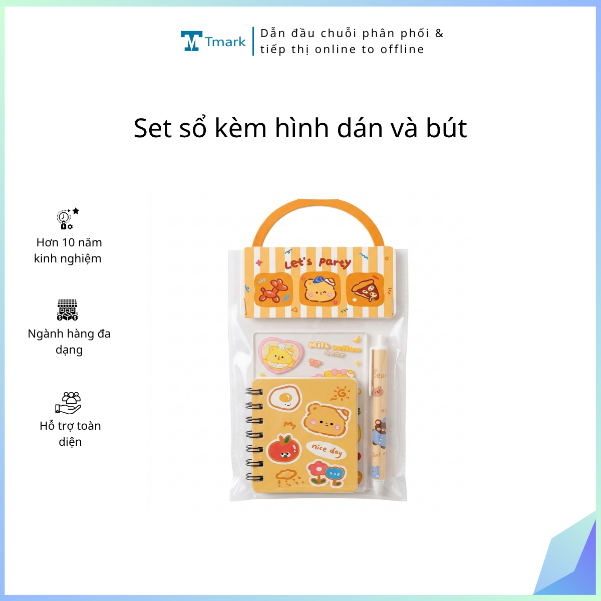 Set-do-dung-hoc-tap-so-kem-hinh-dan-va-but-Kien-440-set- Set đồ dùng học tập sổ kèm hình dán và bút (Kiện 440 set) - Ảnh 1