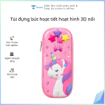 Túi đựng bút hoạt tiết hoạt hình 3D nổi (Kiện 300 cái)