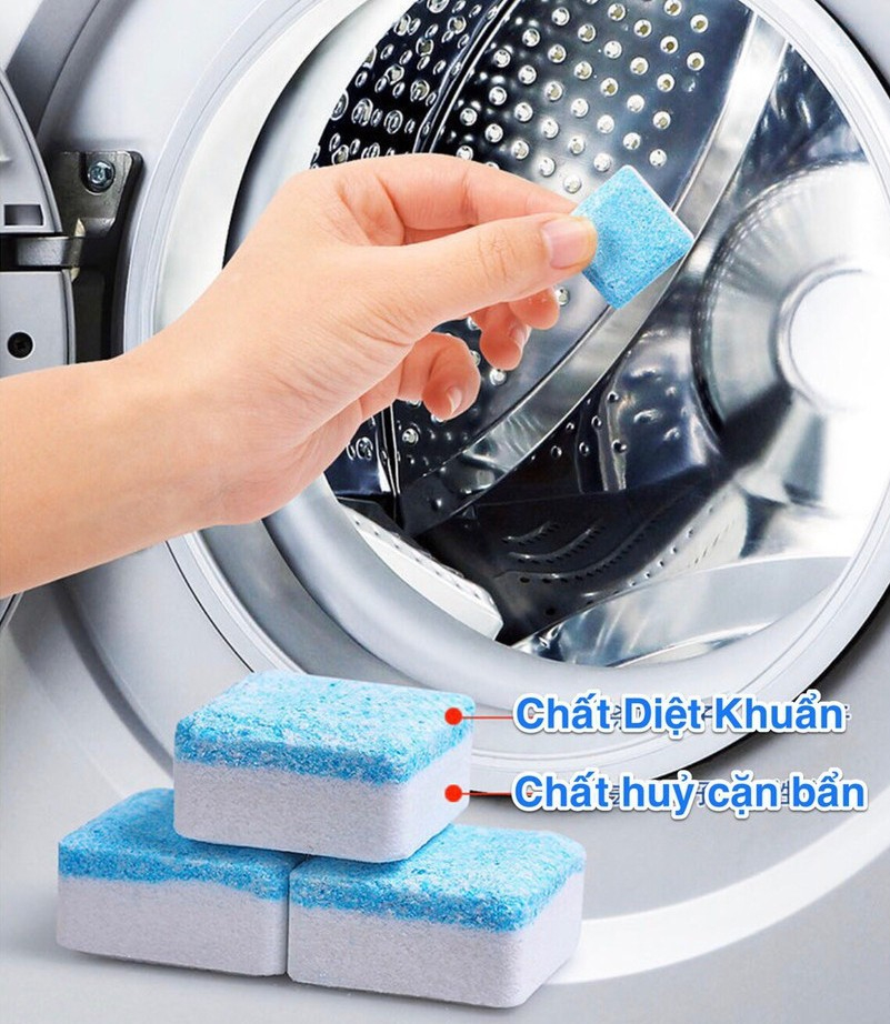 cách sử dụng viên tẩy máy giặt