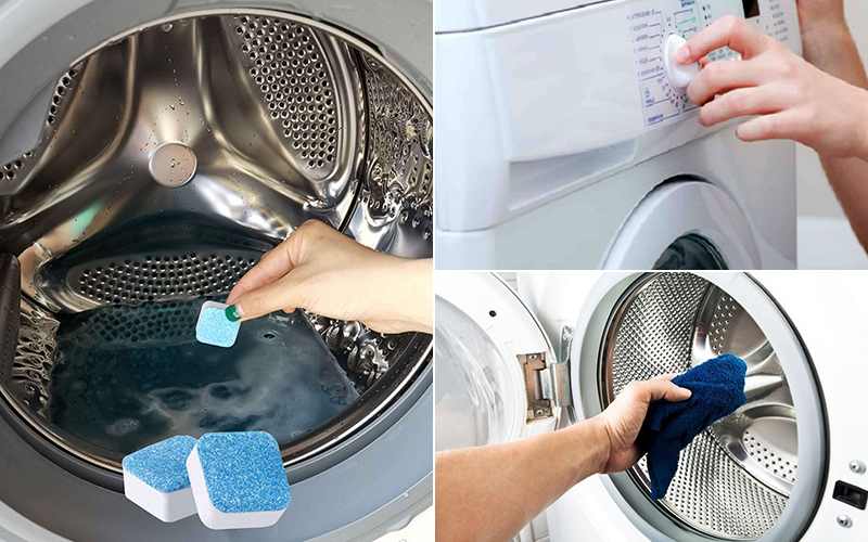 cách sử dụng viên tẩy máy giặt