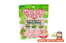 [Hàng Nhật] Găng tay từ cao su thiên nhiên Okamoto màu hồng size M Tmark (Kiện 10 cái)