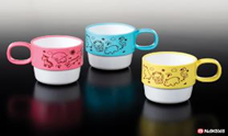 [Hàng Nhật] Cốc uống nước hình thú cho trẻ em Nakaya  ( xanh, hồng,  vàng) Tmark (Kiện 10 cái)