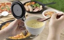 [Hàng Nhật] Cốc súp có nắp đậy 300ml (màu be) Tmark (Kiện 10 cái)