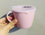 [Hàng Nhật] Cốc uống nước có lỗ cắm ống hút 300ml-màu hồng Tmark (Kiện 5 cái)