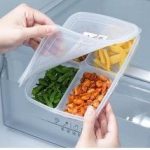 [Hàng Nhật] Hộp chia ngăn Nakaya 710ml nắp dẻo Tmark (Kiện 8 cái)