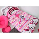  Trọn bộ Chăn Drap Giường Cotton Lụa Kitty Cầu Vồng Tmark M8
