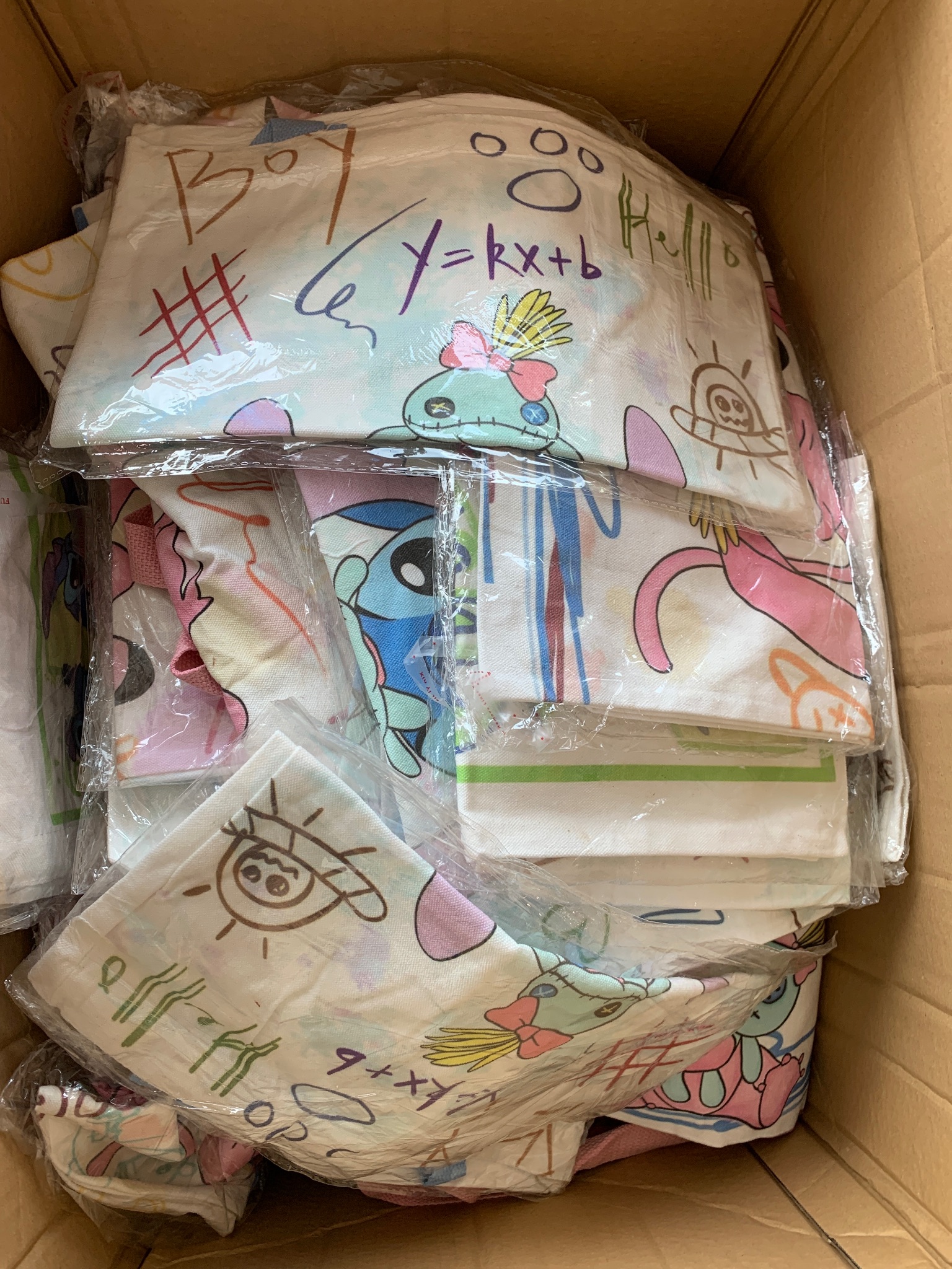 Túi tote vải stick hoạt hình - Ảnh 2