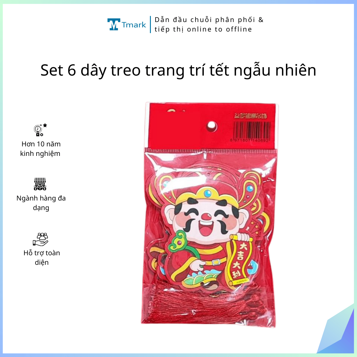 20260129_UeSv4Tj8I9 Set 6 dây treo trang trí tết ngẫu nhiên Tmark (Kiện 100 cái) - Ảnh 1