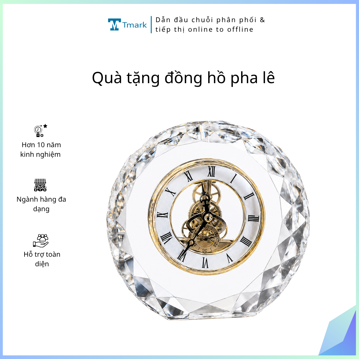 Qua-tang-dong-ho-pha-le Quà tặng đồng hồ pha lê - Ảnh 1