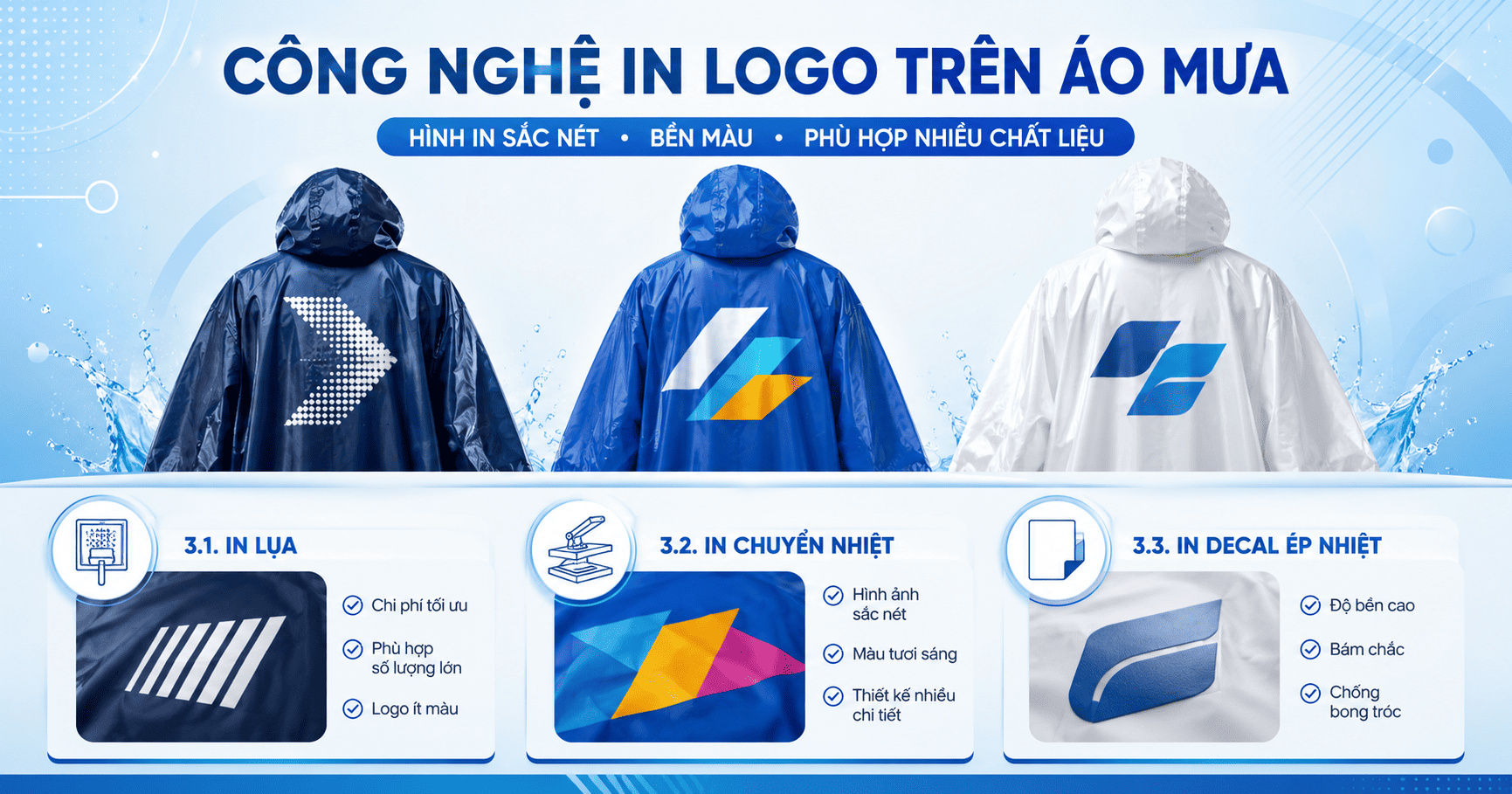Áo mưa in logo