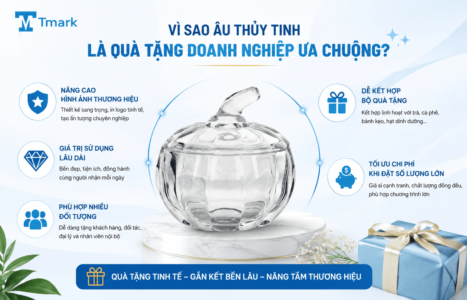âu thủy tinh quà tặng