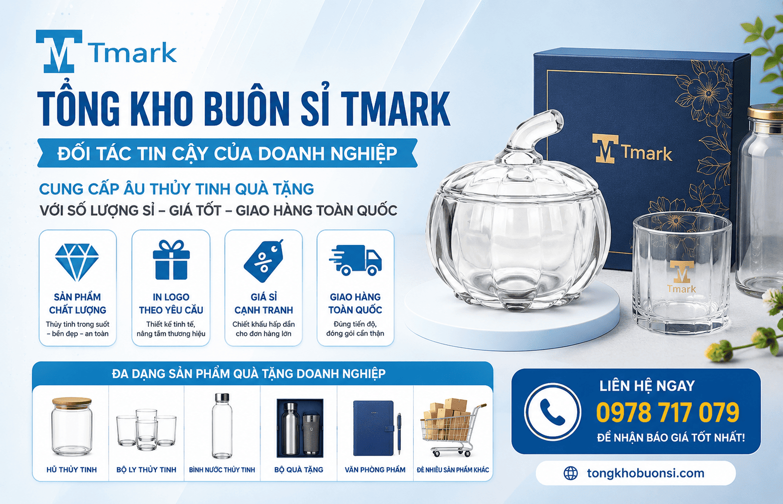 âu thủy tinh quà tặng