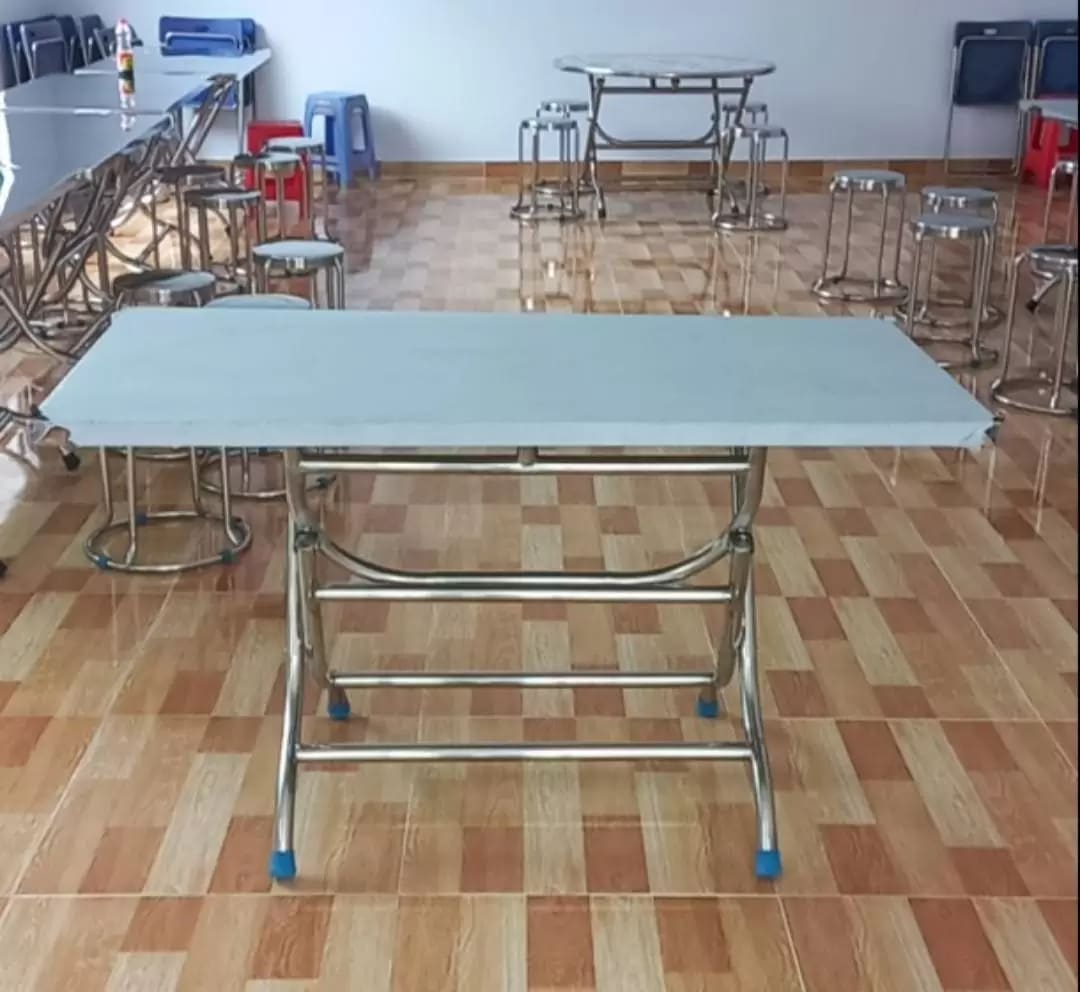bàn gấp inox