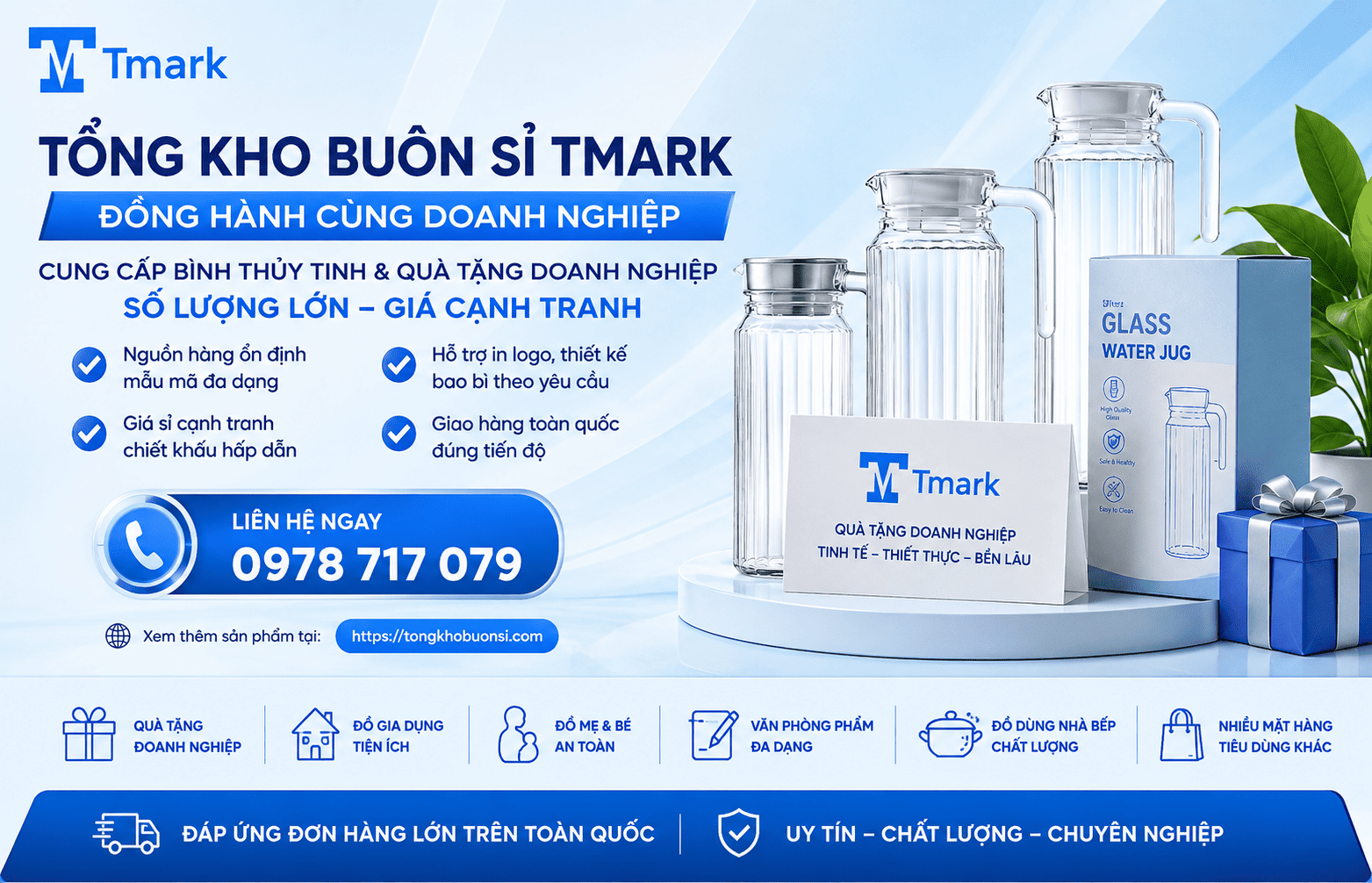 bình nước thủy tinh