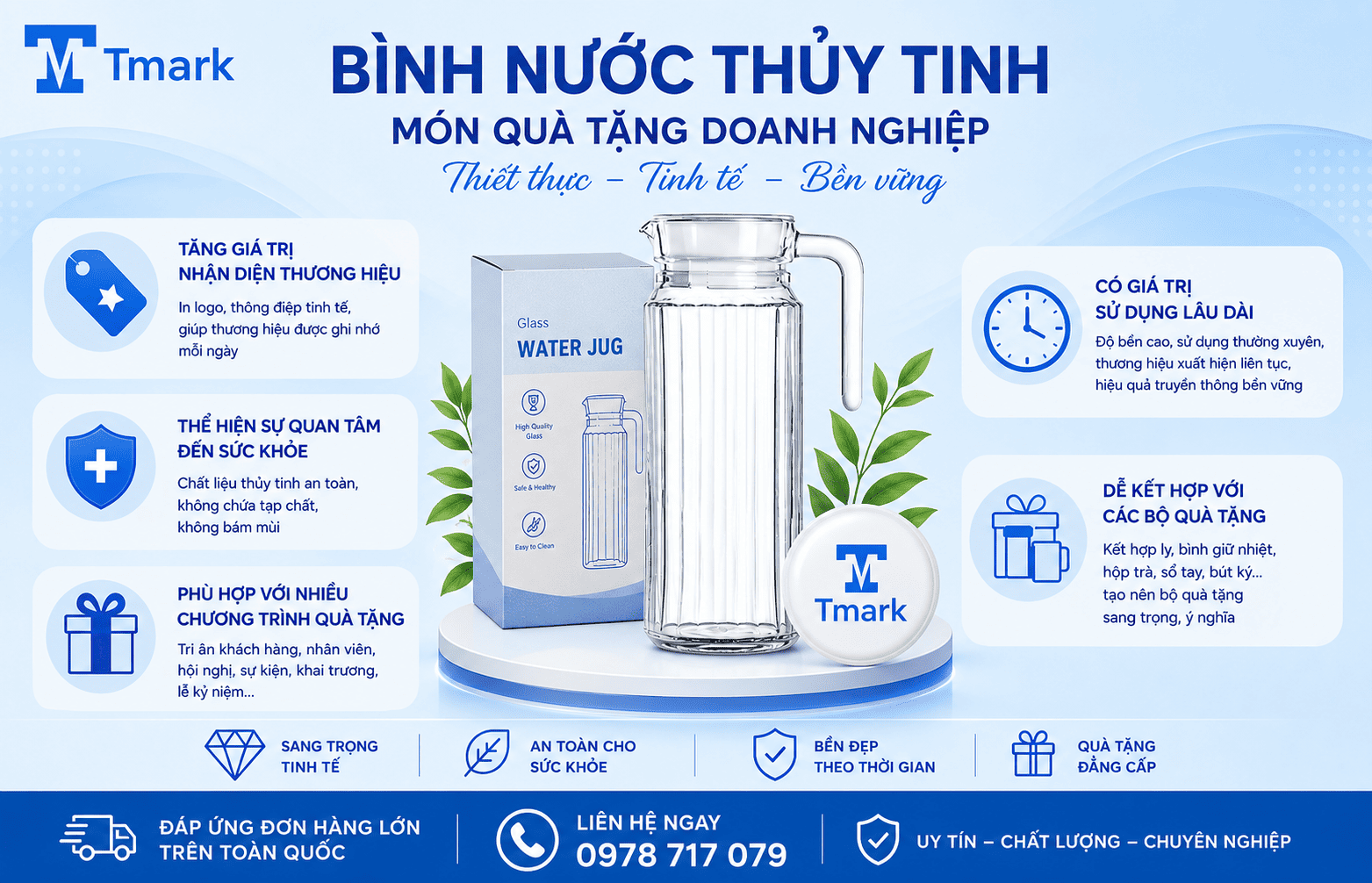 bình nước thủy tinh