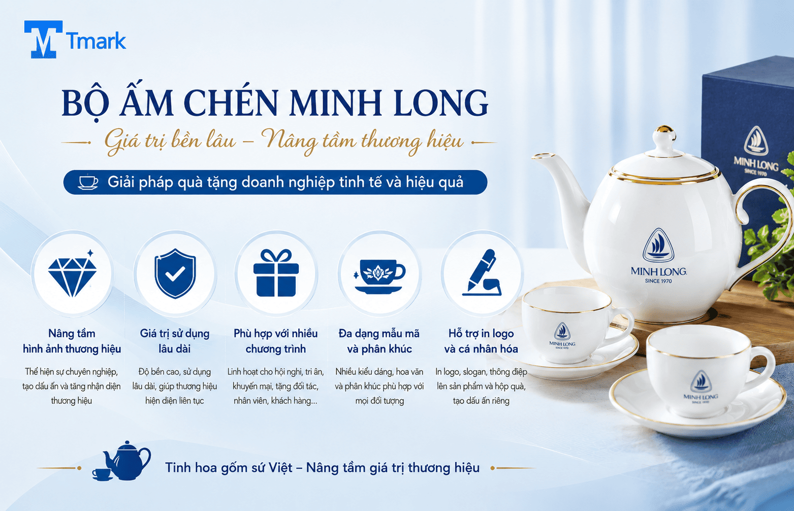 bộ ấm chén Minh Long