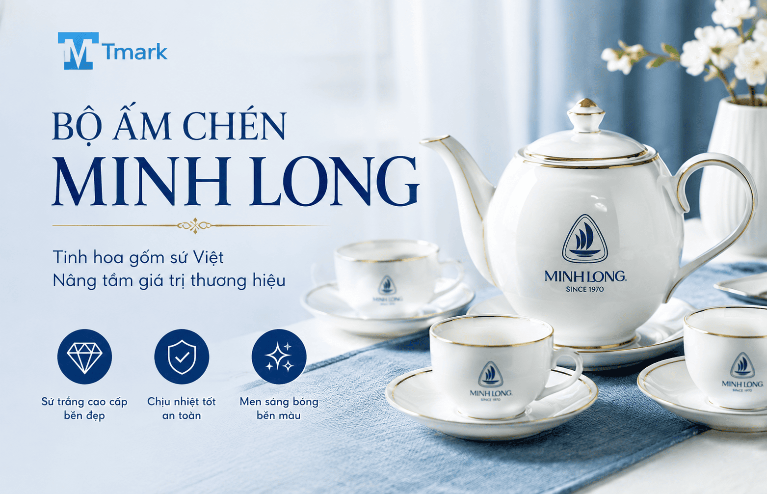 bộ ấm chén Minh Long
