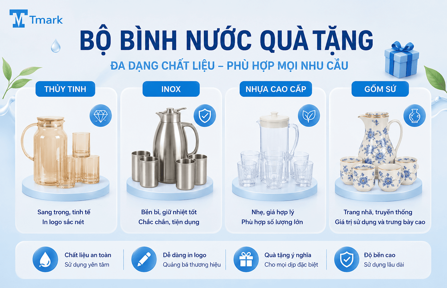 bộ bình nước quà tặng