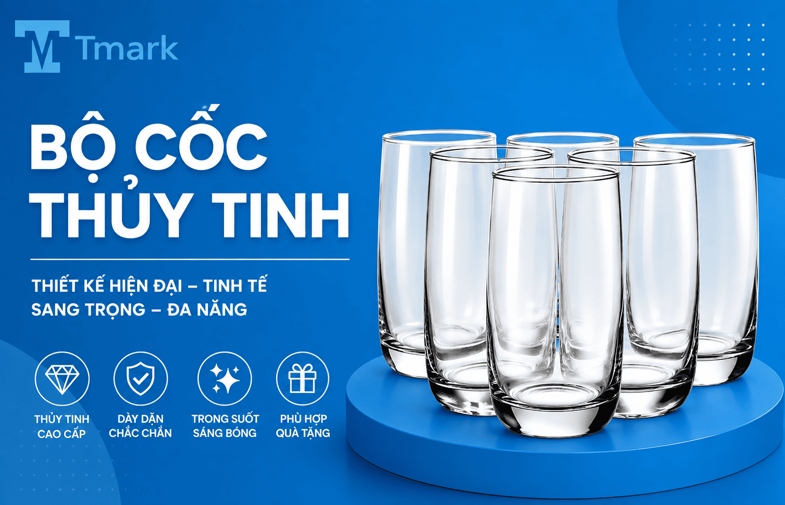 bộ cốc thủy tinh